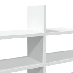 vidaXL Estanterías-Estantería de pared madera ingeniería blanca 124,5x18x60,5 cm