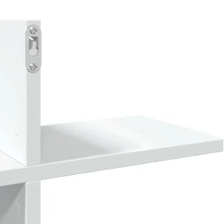 vidaXL Estanterías-Estantería de pared madera ingeniería blanca 124,5x18x60,5 cm
