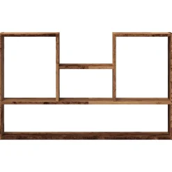 vidaXL Estanterías-Estantería de pared madera ingeniería envejecida 99x15x60 cm
