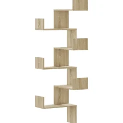 vidaXL Estanterías-Estantería de pared de esquina madera 45x45x147 cm