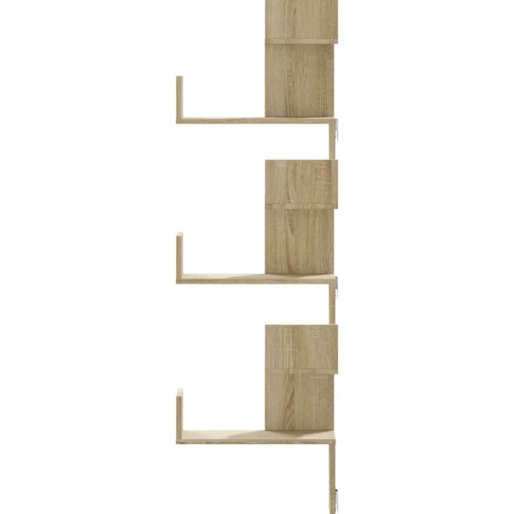 vidaXL Estanterías-Estantería de pared de esquina madera 45x45x147 cm