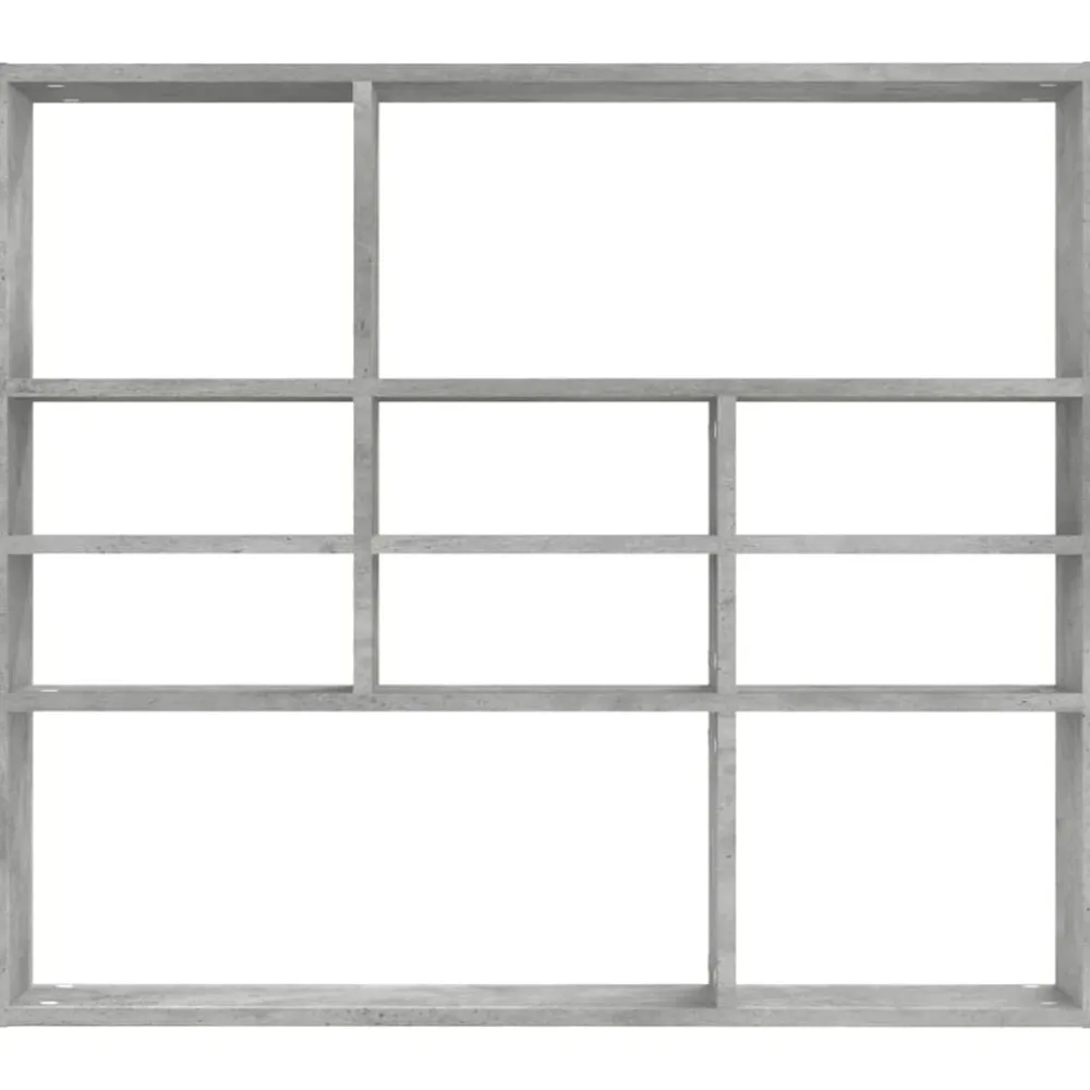 vidaXL Estantería de pared contrachapada gris hormigón 90x16x78 cm Gris hormigón Hot