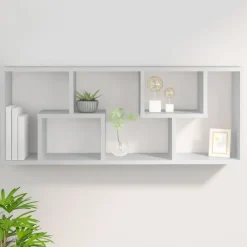 vidaXL Estanterías-Estantería de pared madera contrachapada 36x16x90 cm