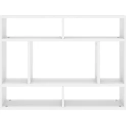 vidaXL Estantería de pared madera contrachapada 75x16x55 cm Blanco