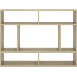 vidaXL Estantería de pared madera contrachapada color roble 75x16x55cm Roble Sonoma