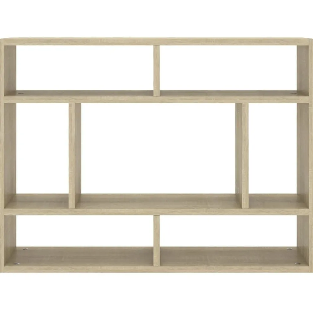 vidaXL Estantería de pared madera contrachapada color roble 75x16x55cm Roble Sonoma