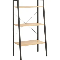 vidaXL Estantería de pie 3 baldas marrón claro y negro 56x35x108 cm Marrón claro Clearance