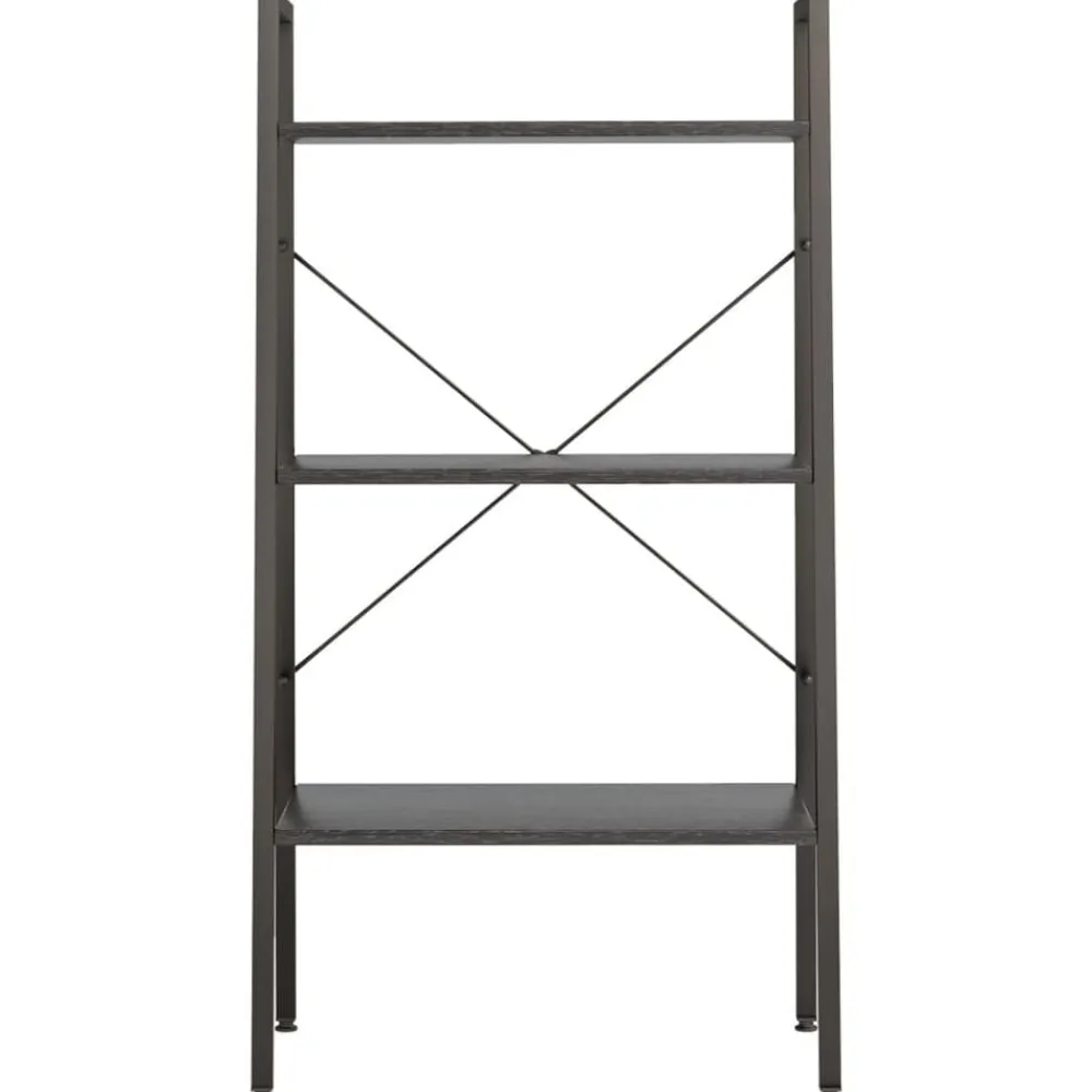 vidaXL Estantería de pie 3 baldas negra 56x35x108 cm Negro Outlet