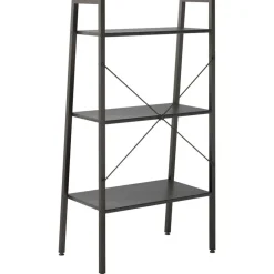 vidaXL Estantería de pie 3 baldas negra 56x35x108 cm Negro Outlet