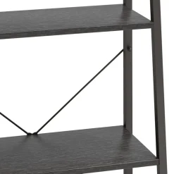 vidaXL Estantería de pie 3 baldas negra 56x35x108 cm Negro Outlet