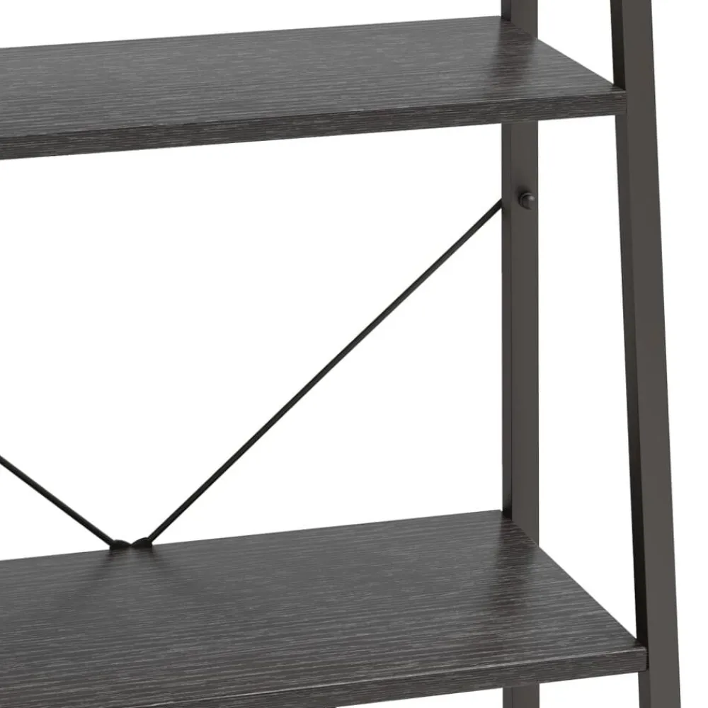 vidaXL Estantería de pie 3 baldas negra 56x35x108 cm Negro Outlet