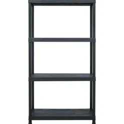 vidaXL Almacenamiento Industrial-Estantería de plástico 100 kg 60x30x138 cm negro
