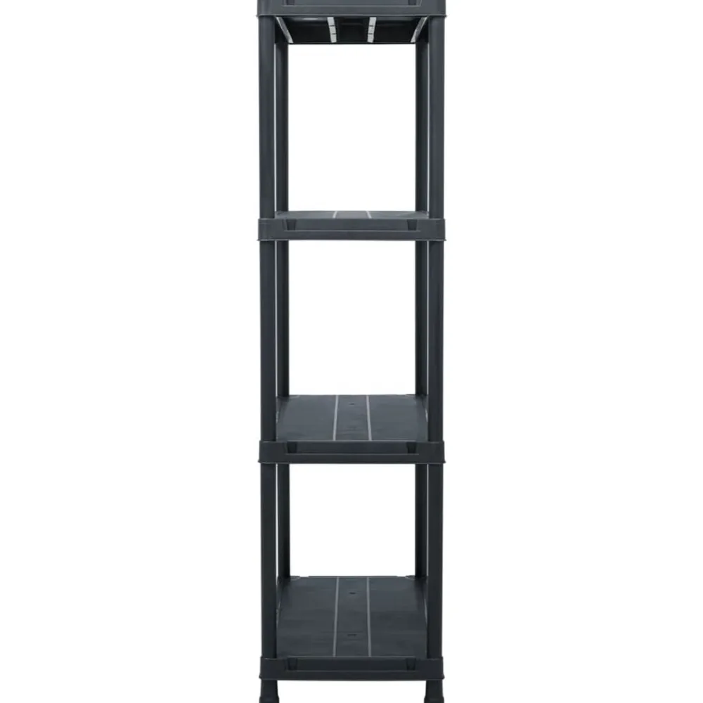 vidaXL Almacenamiento Industrial-Estantería de plástico 100 kg 60x30x138 cm negro