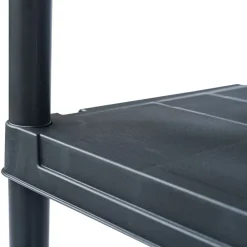 vidaXL Almacenamiento Industrial-Estantería de plástico 100 kg 60x30x138 cm negro