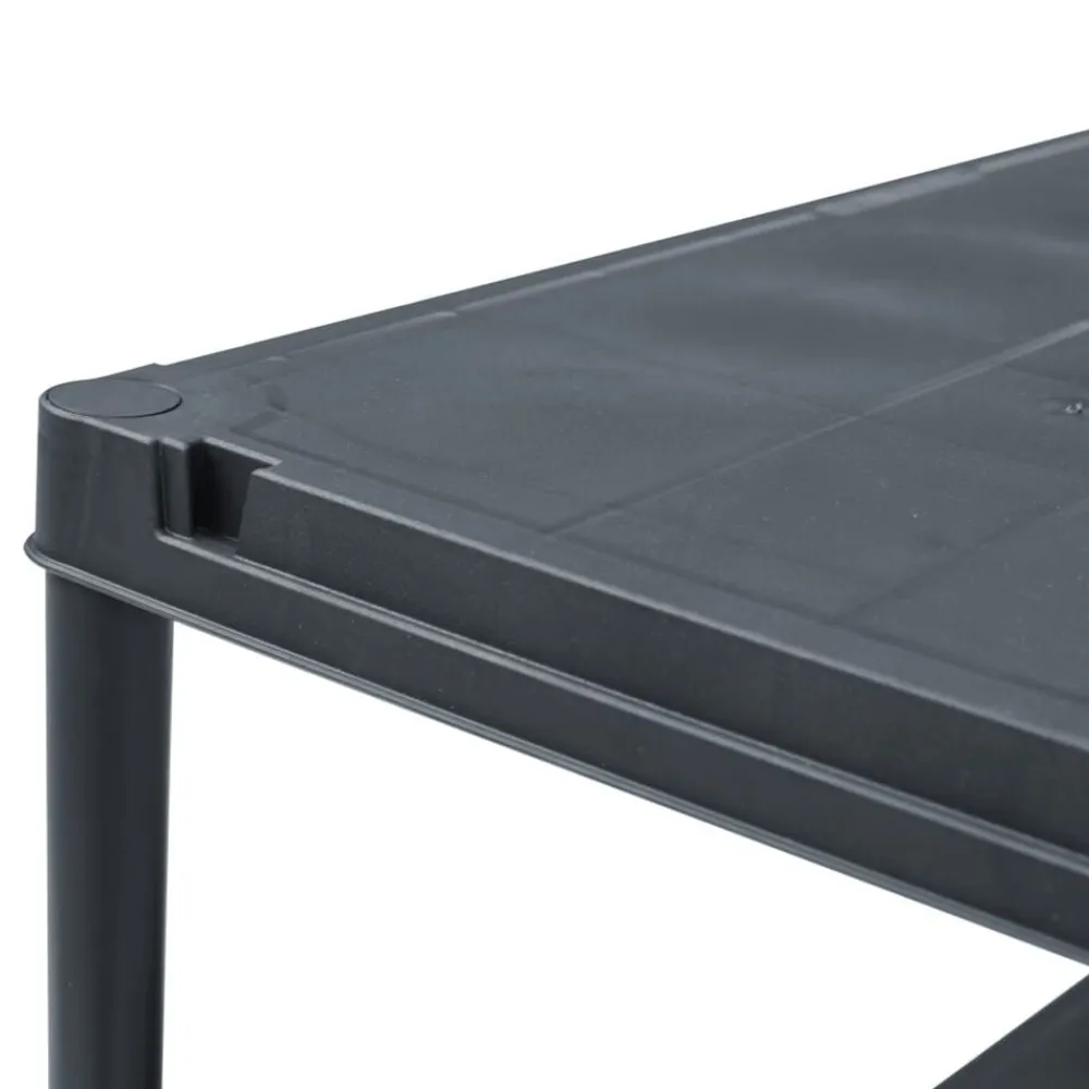 vidaXL Almacenamiento Industrial-Estantería de plástico 100 kg 60x30x138 cm negro