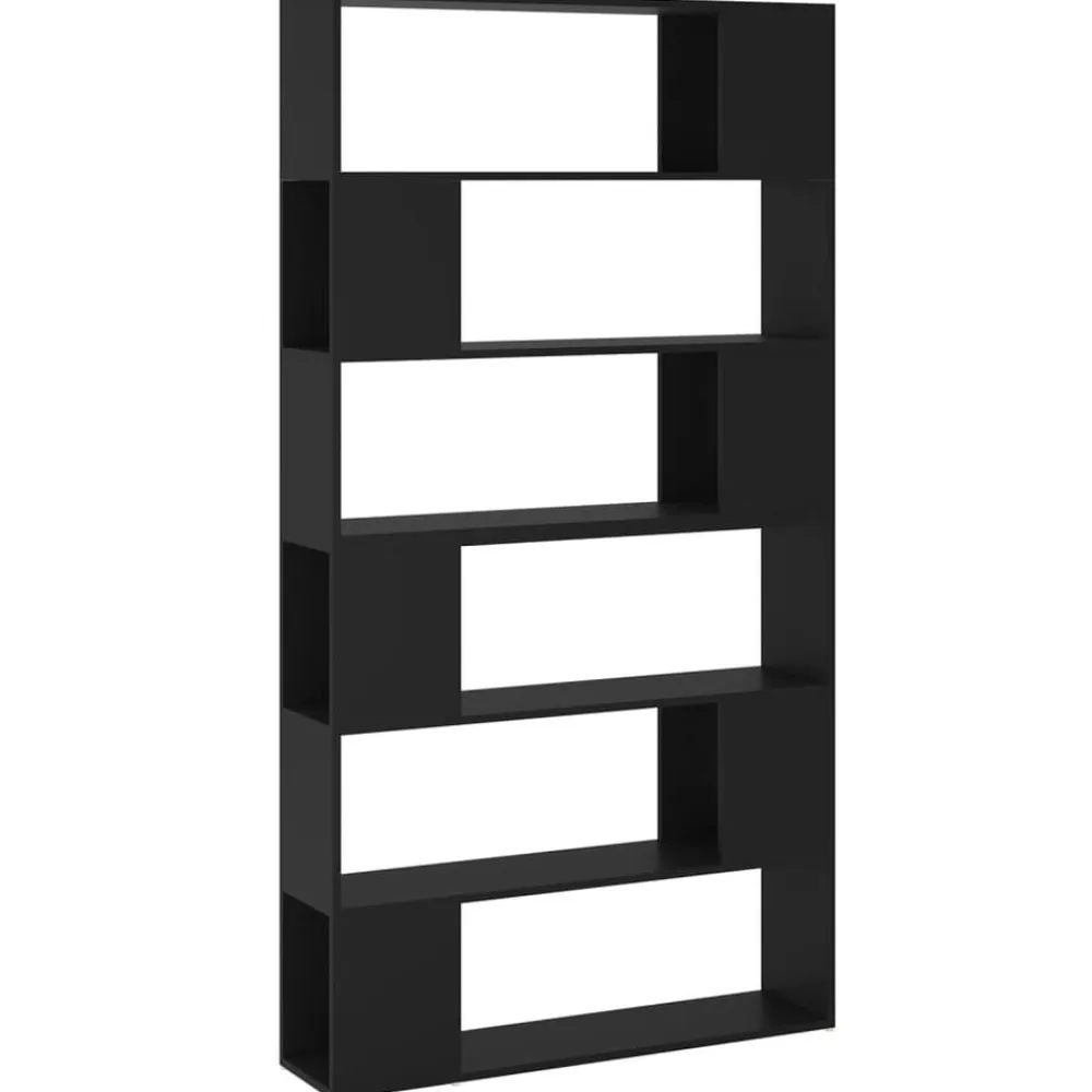 vidaXL Estantería divisor de espacios 100x24x188 cm Negro Outlet