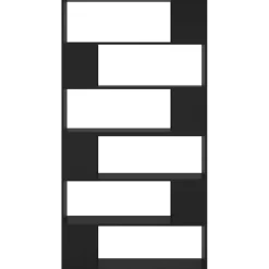 vidaXL Estantería divisor de espacios 100x24x188 cm Negro Outlet