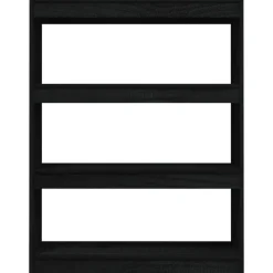 vidaXL Estantería divisor de espacios madera pino 100x30x103 cm Negro