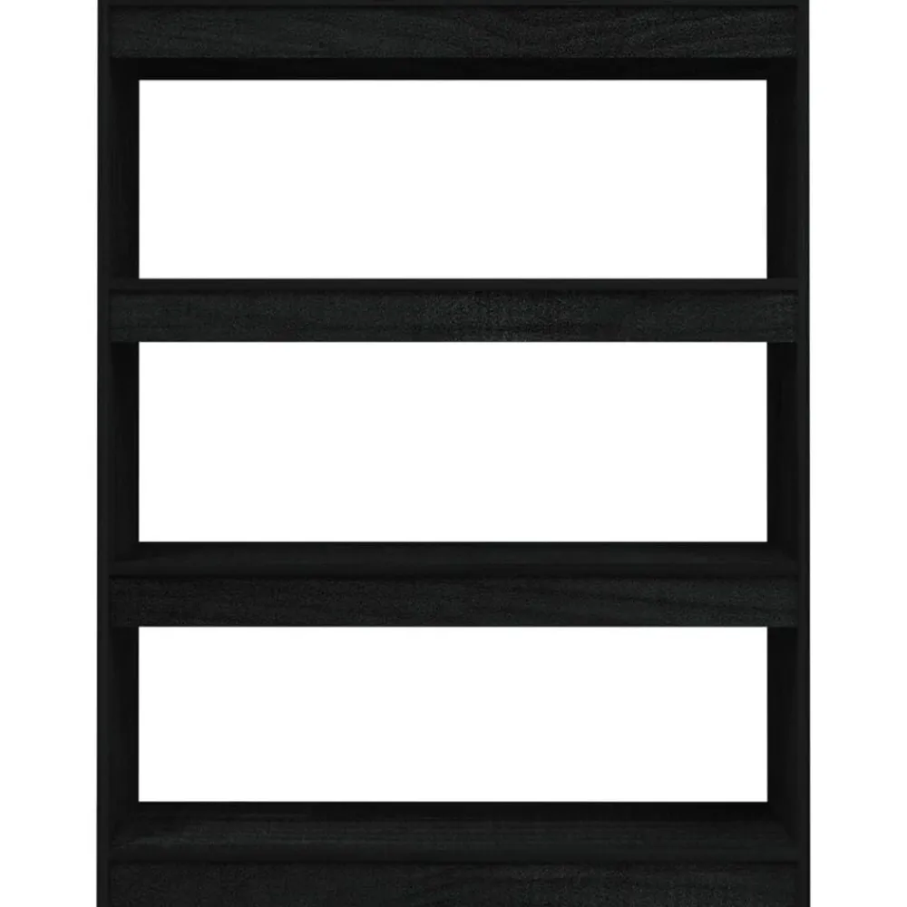 vidaXL Estantería divisor de espacios madera pino 100x30x103 cm Negro