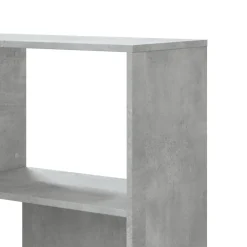 vidaXL Estanterías-Estantería esquina 4 niveles madera gris hormigón 85x85x140 cm