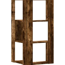 vidaXL Estanterías-Estantería esquina 3 niveles madera 50x50x102 cm