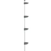 vidaXL Estantería esquina ducha telescópica 4 estantes aluminio plata Sale