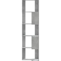 vidaXL Estantería esquina 5 niveles madera gris hormigón 50x50x179 cm Gris hormigón Clearance