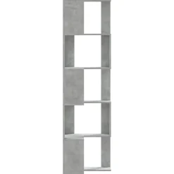 vidaXL Estantería esquina 5 niveles madera gris hormigón 50x50x179 cm Gris hormigón Clearance