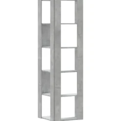 vidaXL Estantería esquina 5 niveles madera gris hormigón 50x50x179 cm Gris hormigón Clearance
