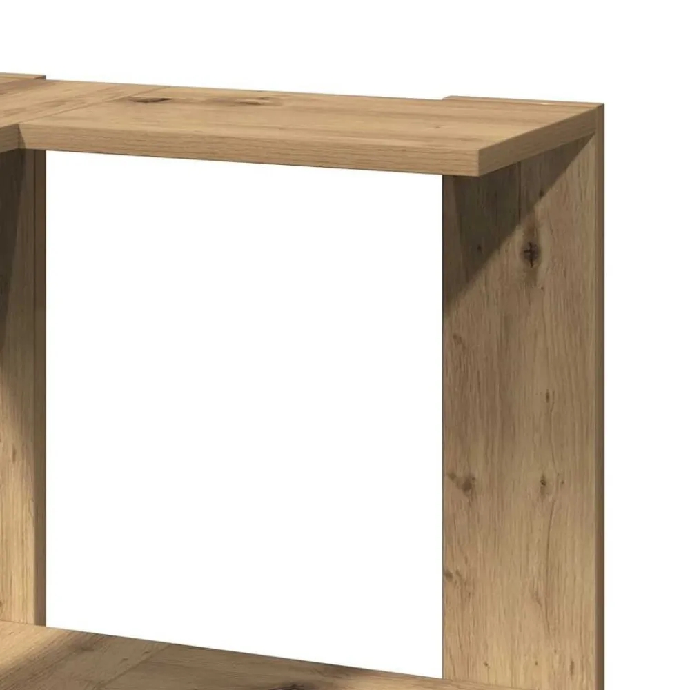 vidaXL Estanterías-Estantería esquina 5 niveles madera artisan 50x50x179 cm