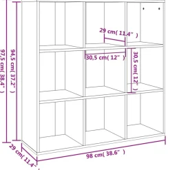 vidaXL Estantería 98x29x97,5 cm Gris sonoma Best