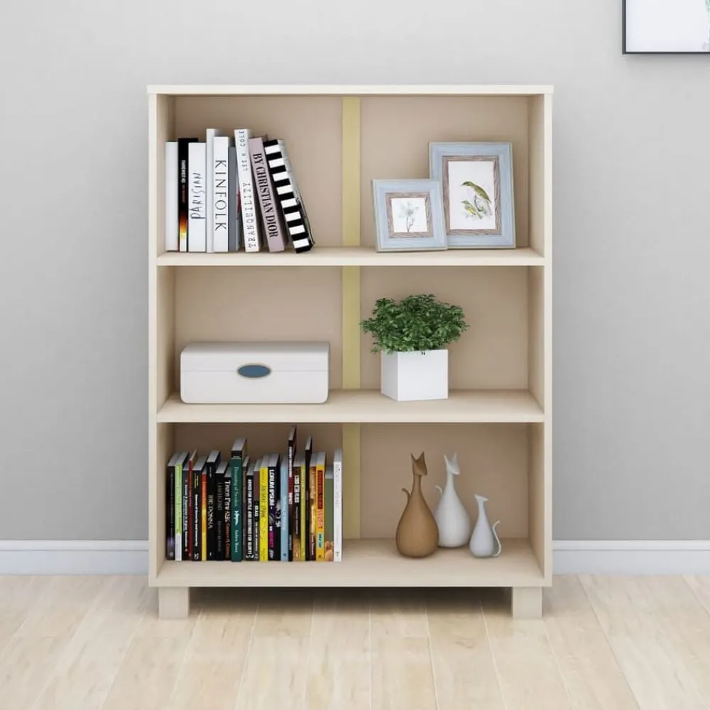 vidaXL Estanterías-Estantería HAMAR madera pino maciza marrón miel 85x35x112 cm