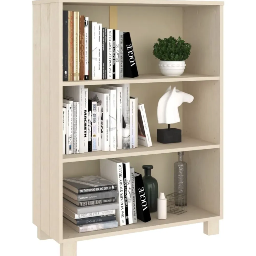 vidaXL Estanterías-Estantería HAMAR madera pino maciza marrón miel 85x35x112 cm