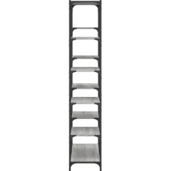 vidaXL Estantería hierro y madera ingeniería 100x32x170 cm Gris sonoma Clearance