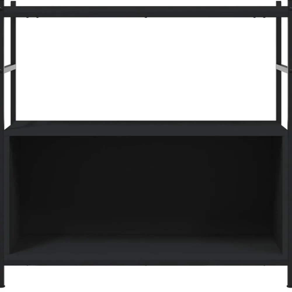 vidaXL Estantería hierro y madera de ingeniería 80x30x78,5 cm Negro