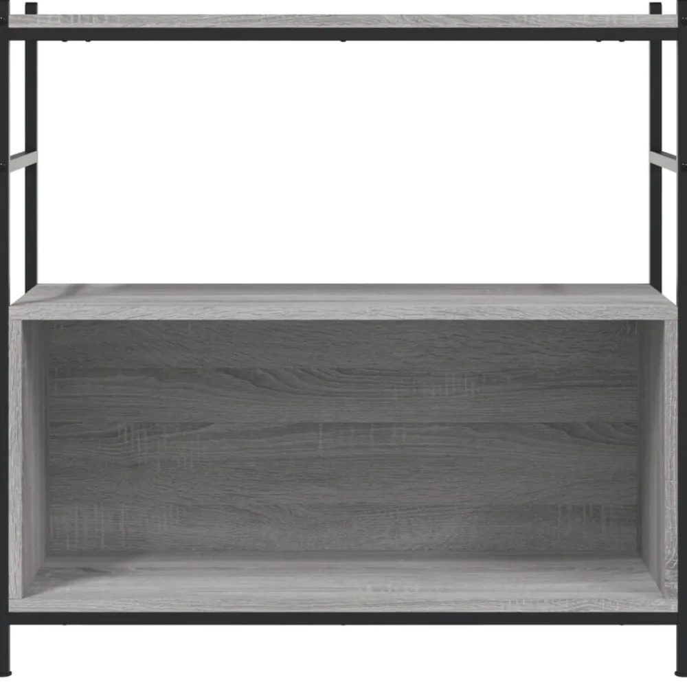 vidaXL Estantería hierro y madera ingeniería 80x30x78,5 cm Gris sonoma Discount