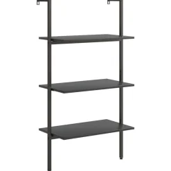 vidaXL Estantería inclinada de 3 niveles 64x35x120,5 cm Negro Sale