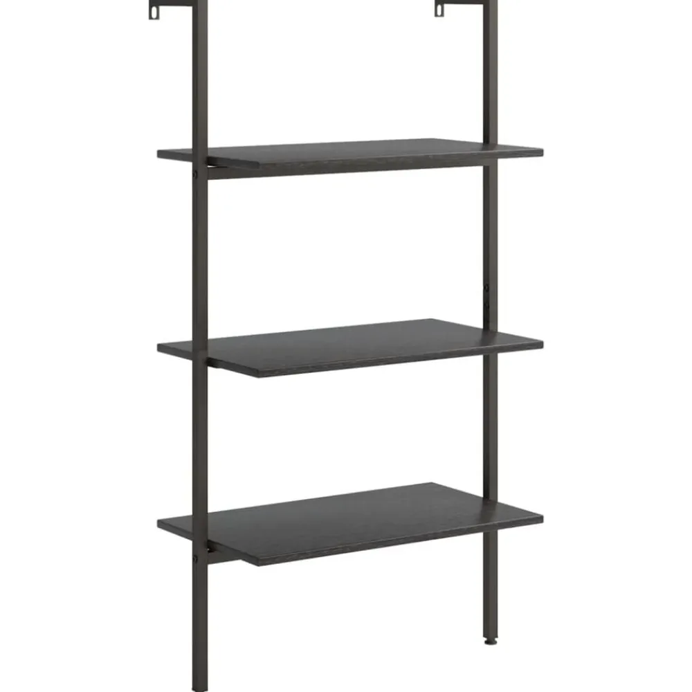 vidaXL Estantería inclinada de 3 niveles 64x35x120,5 cm Negro Sale