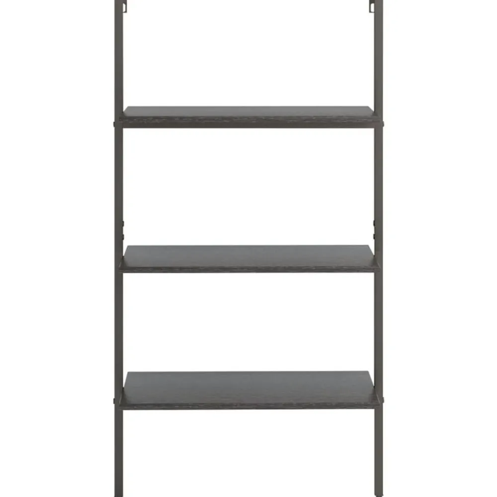 vidaXL Estantería inclinada de 3 niveles 64x35x120,5 cm Negro Sale
