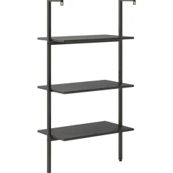 vidaXL Estantería inclinada de 3 niveles 64x35x120,5 cm Negro Sale