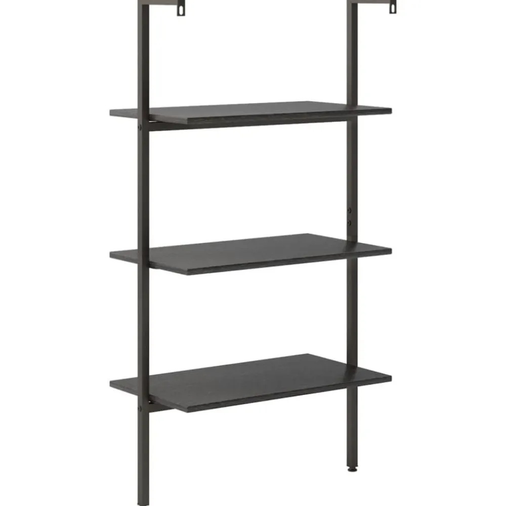 vidaXL Estantería inclinada de 3 niveles 64x35x120,5 cm Negro Sale