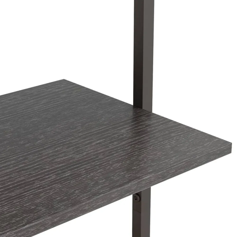 vidaXL Estantería inclinada de 3 niveles 64x35x120,5 cm Negro Sale