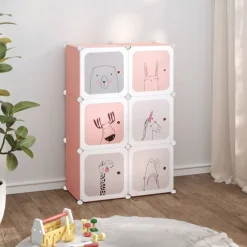 vidaXL Productos Del Hogar-Estantería infantil de cubos con 6 compartimentos PP