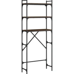 vidaXL Accesorios Para Electrodomésticos-Estantería lavadora madera ingeniería roble marrón 67x25x163 cm
