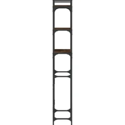 vidaXL Accesorios Para Electrodomésticos-Estantería lavadora madera ingeniería roble marrón 67x25x163 cm
