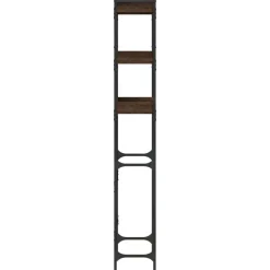 vidaXL Accesorios Para Electrodomésticos-Estantería lavadora madera ingeniería roble marrón 67x25x163 cm