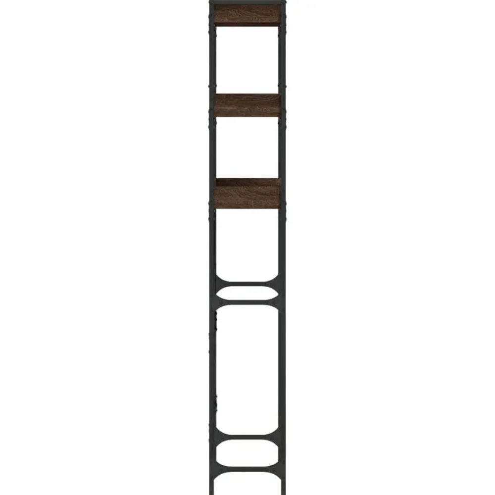 vidaXL Accesorios Para Electrodomésticos-Estantería lavadora madera ingeniería roble marrón 67x25x163 cm