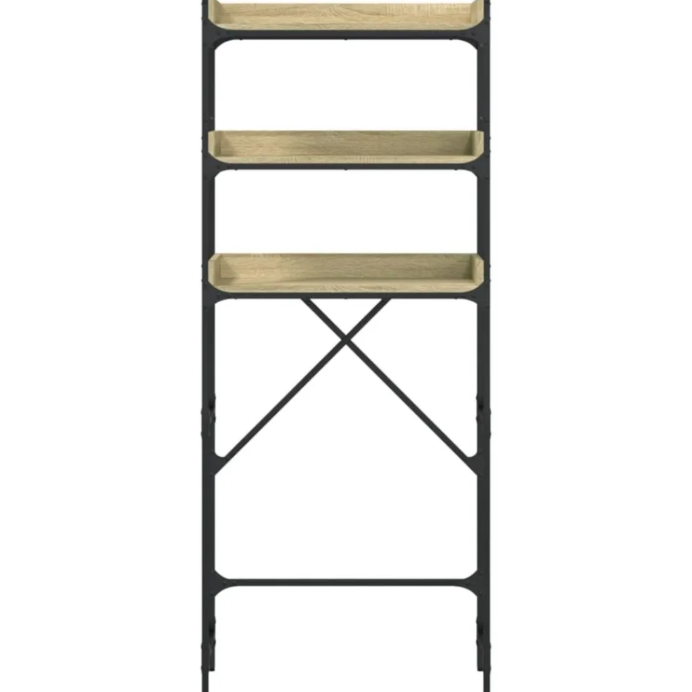 vidaXL Accesorios Para Electrodomésticos-Estantería lavadora madera ingeniería 67x25x163 cm