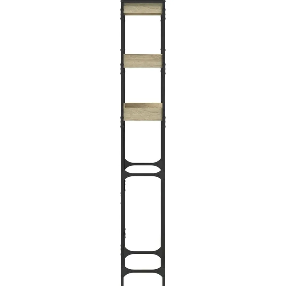 vidaXL Accesorios Para Electrodomésticos-Estantería lavadora madera ingeniería 67x25x163 cm