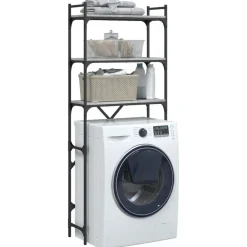 vidaXL Estantería lavadora madera ingeniería 67x25x163 cm Gris sonoma Discount